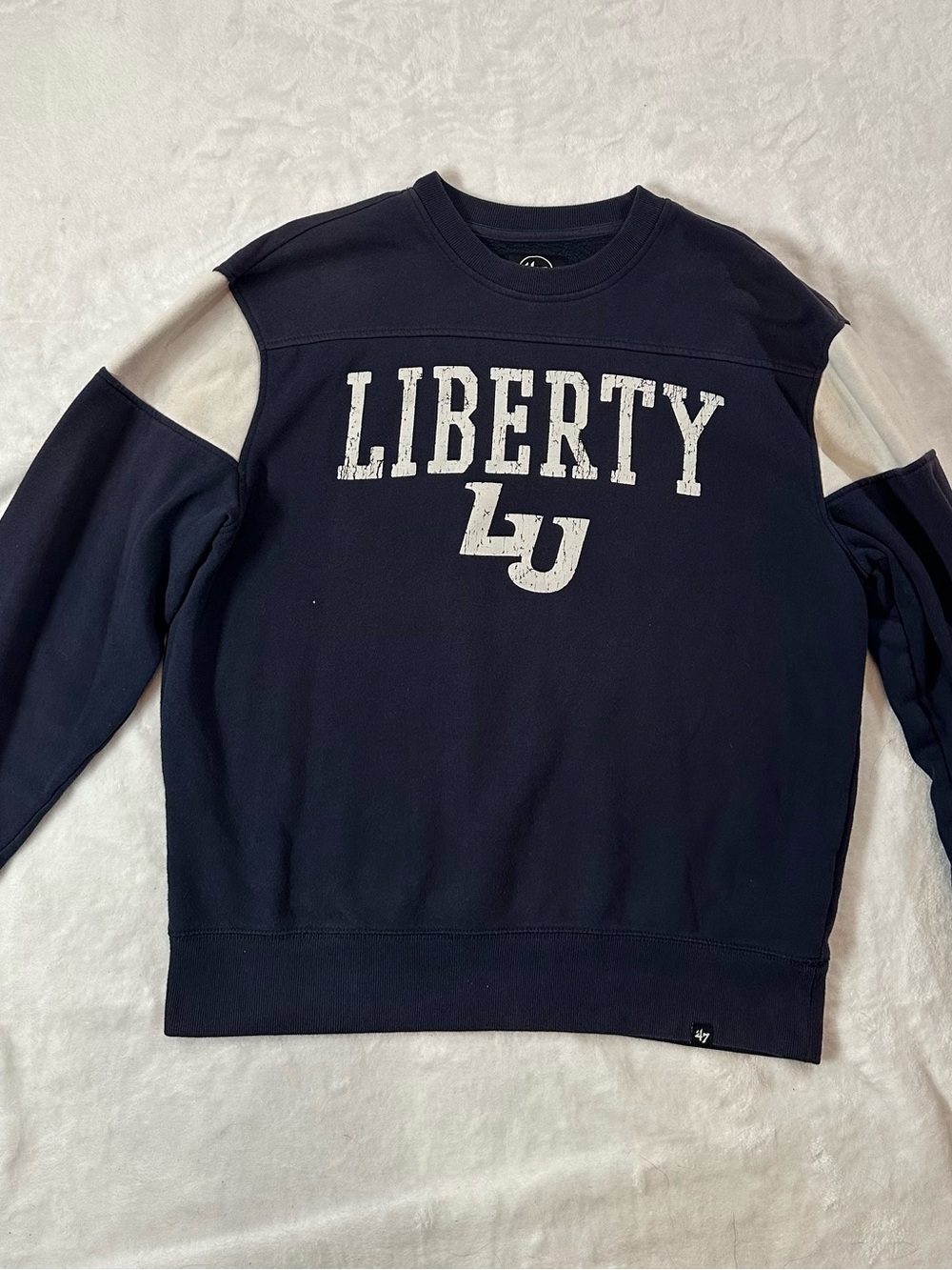 '47 Liberty University Navy and Cream Crewneck